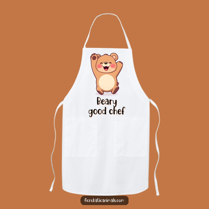 Funny Bear Apron: Happy Somersault Kitchen Wear, Perfect Chef's Funny Gift