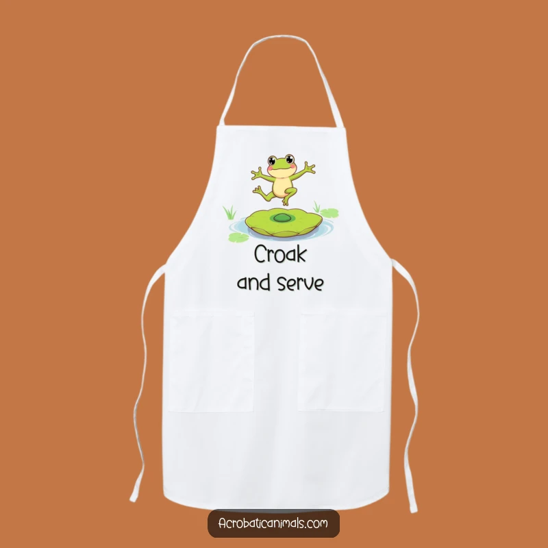 Funny Leaping Frog Apron: Kitchen Amphibian Acrobatics for Messy Laughs