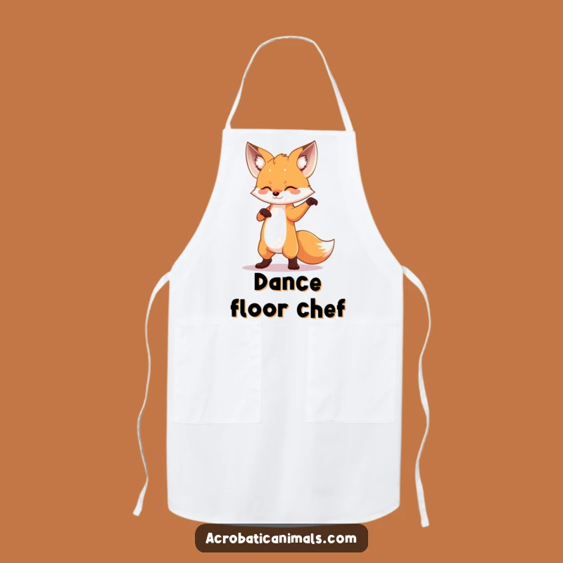 Funny Fox Dance Pose Apron: Cook with Dramatic Flair