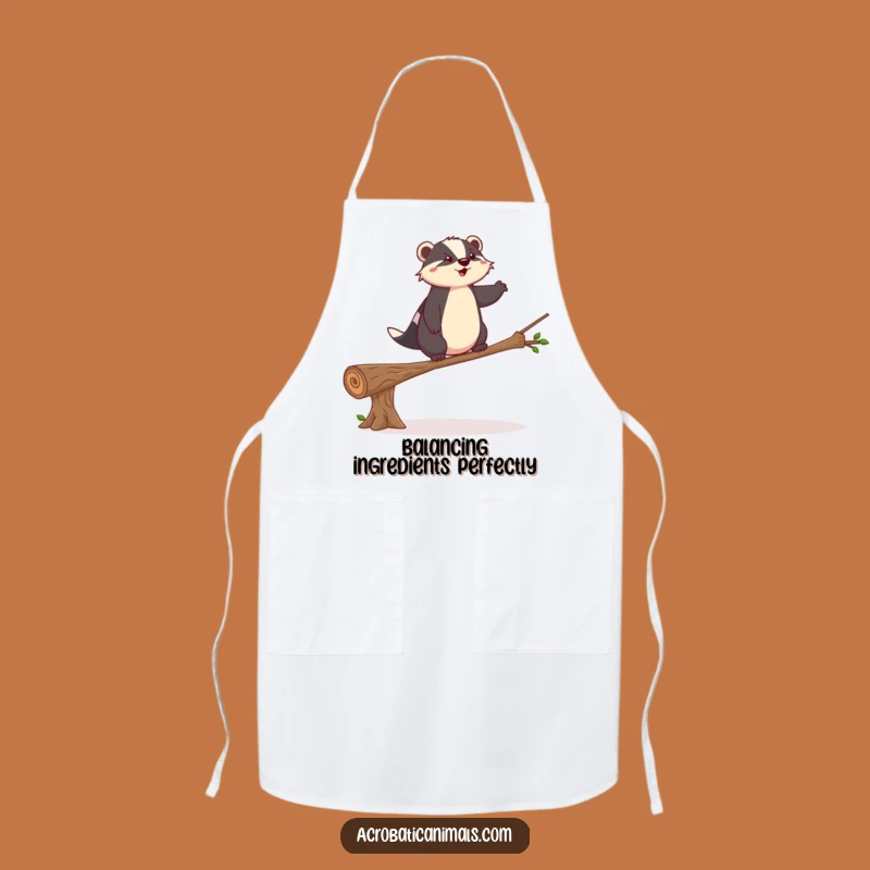 Funny Badger Balance Apron: Cook with Focus, a Hilarious Funny Gift