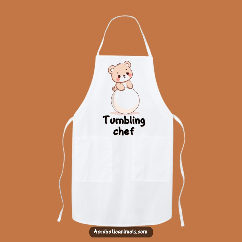 Funny Bear Cub Bouncy Ball Apron - Kitchen Fun for All