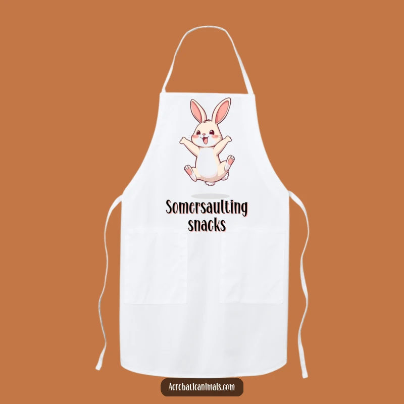 Funny Bouncy Bunny Somersault Apron - Kitchen Fun & Humorous Gear