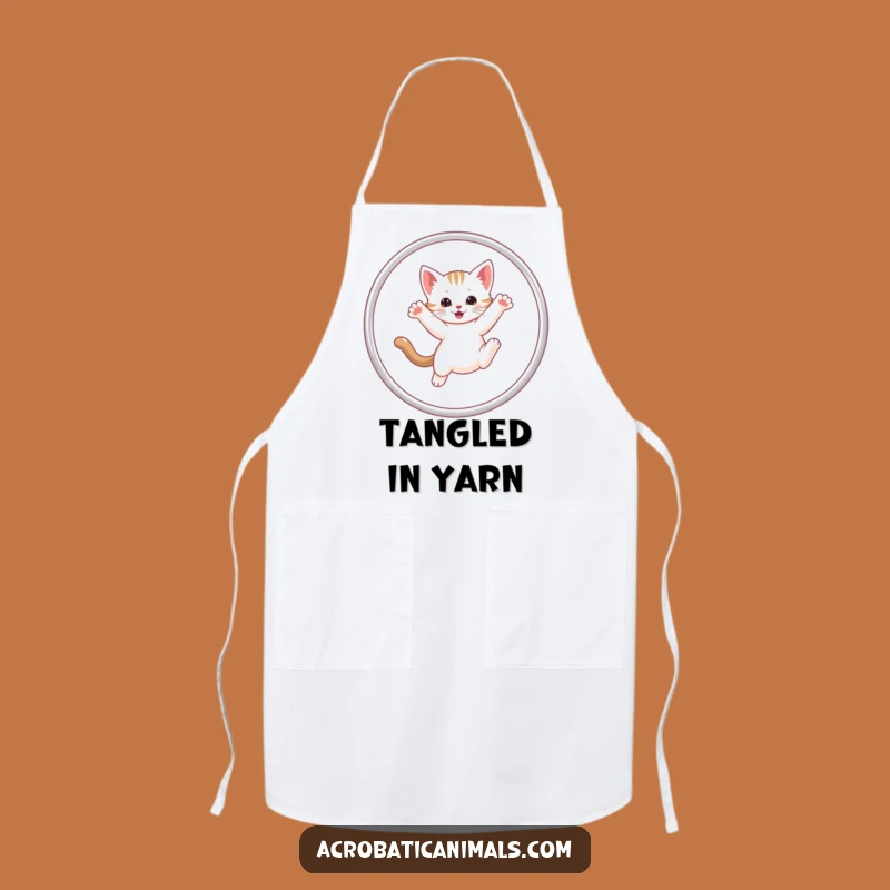 Funny Kitten Hula Hoop Apron: Cook Up Smiles with Pet Playfulness, a Perfect Funny Gift