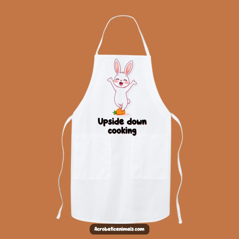 Funny Rabbit Handstand Apron: Cook with Carrot Acrobat Flair, Ideal Funny Gift