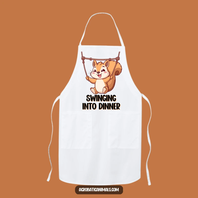 Funny Squirrel Trapeze Apron - Kitchen Acrobat Wear, Great Funny Gift