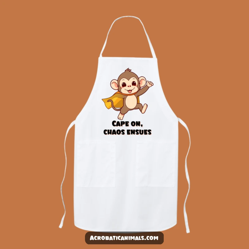 Funny Superhero Monkey Apron - Kitchen Heroics & Humorous Cooking Gear