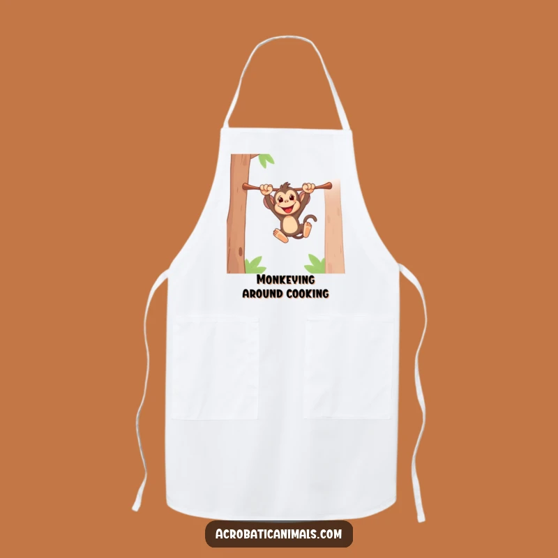 Funny Monkey Swinging Apron: Energetic Kitchen Primate, Perfect Funny Gift