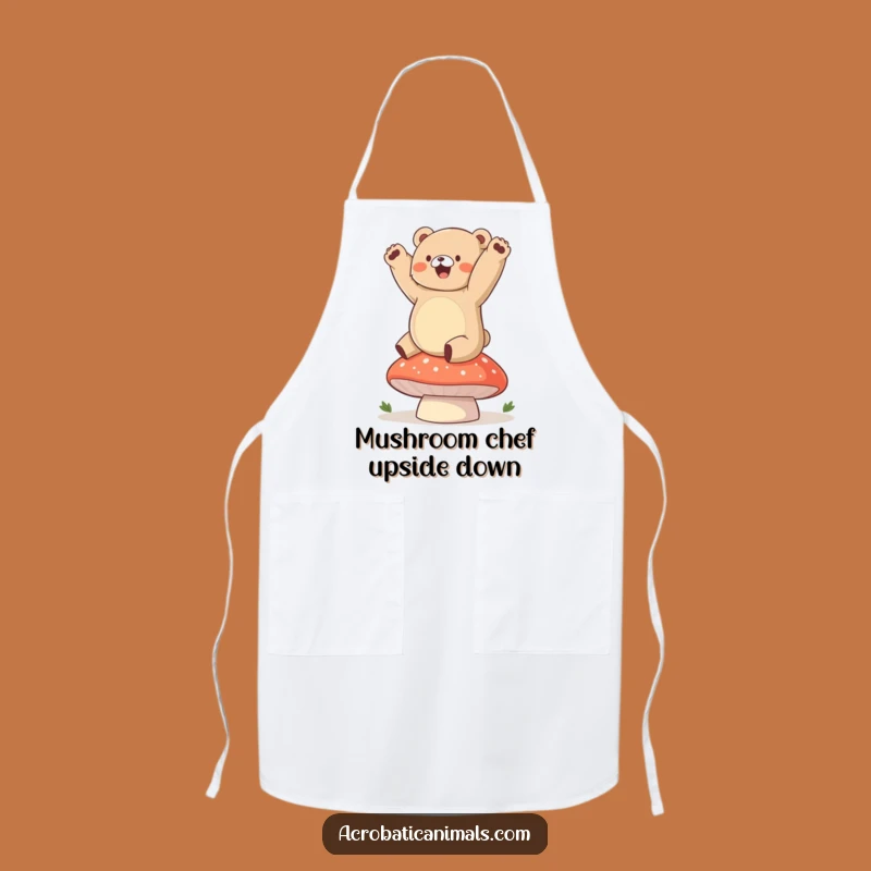 Funny Bear Handstand Apron: Woodland Kitchen Wear for Bakers