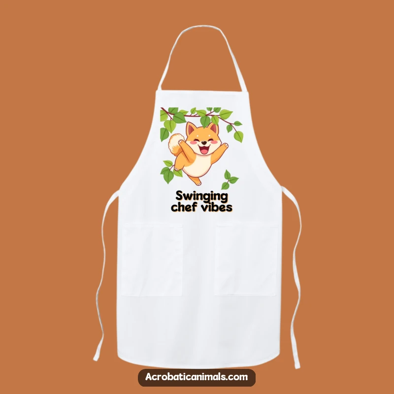 Funny Shiba Inu Apron: Swinging Chef Puppy Kitchen Gift
