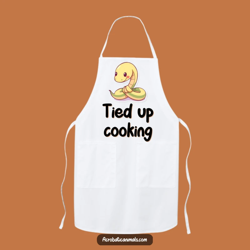Funny Flexible Snake Apron - Playful Chef Wear for Twisted Kitchen Adventures