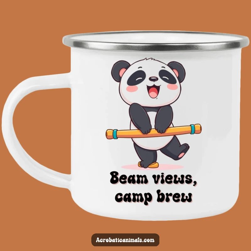 Funny Panda Camping Mug: Giggling Bear Balance Outdoor Gift