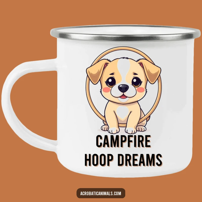 Funny Dog Balancing Camping Mug - Outdoor Trickster Drinkware, Ideal Funny Gift