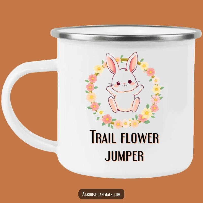 Funny Bunny Hoop Dive Camping Mug: Adventure Fuel with Whimsy