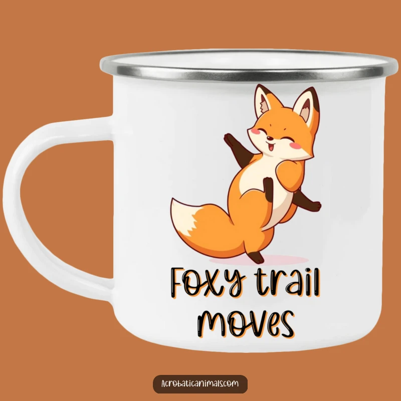 Funny Fox Camping Mug: Durable Cartwheel Cup, Perfect Outdoor Funny Gift