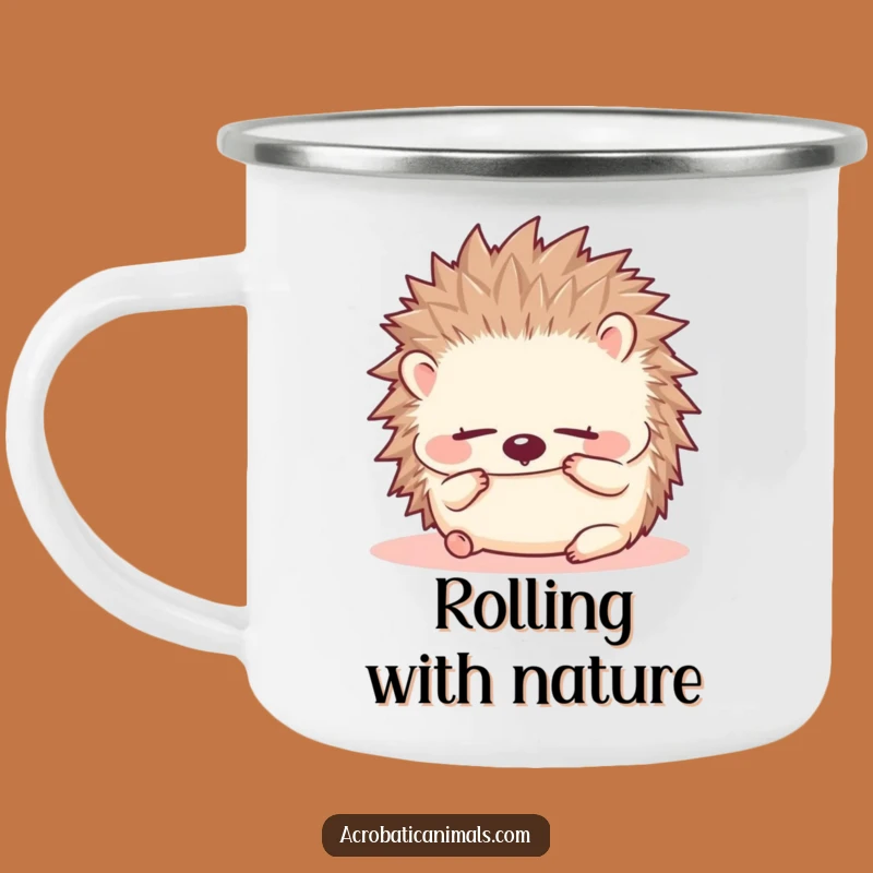 Funny Hedgehog Roll Camping Mug - Campfire Cuddles, Outdoor Gift!