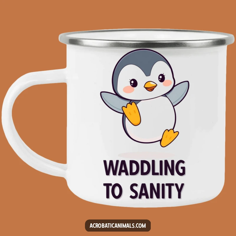 Funny Penguin Camping Mug: Durable Flipper Balance Cup, Perfect Outdoor Funny Gift
