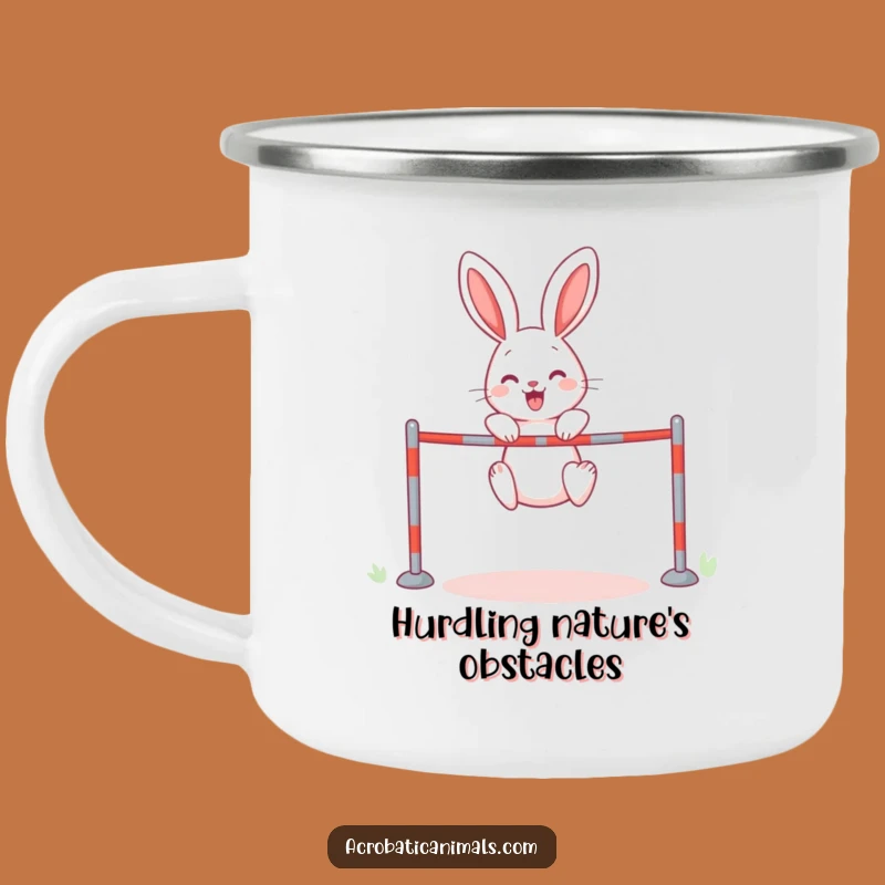 Funny Rabbit High Jump Camping Mug: Sip and Smile with this Hilarious Funny Gift