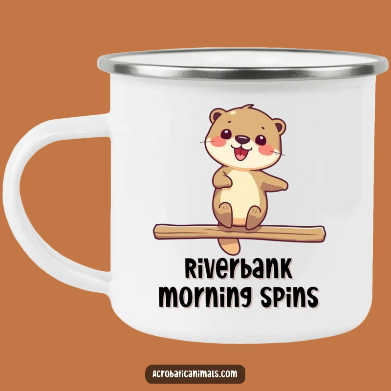 Funny Otter Beam Camping Mug: Delighted Water Drinkware, Perfect Funny Gift