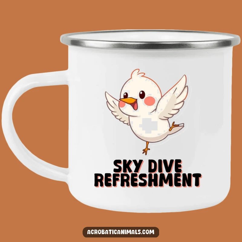 Funny Bird Dive Camping Mug - Outdoor Aerial Fun