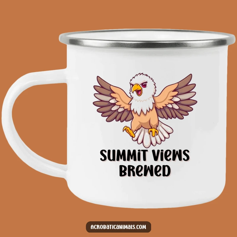 Funny Eagle Loop Camping Mug: Proud Soaring Bird Outdoor Gift