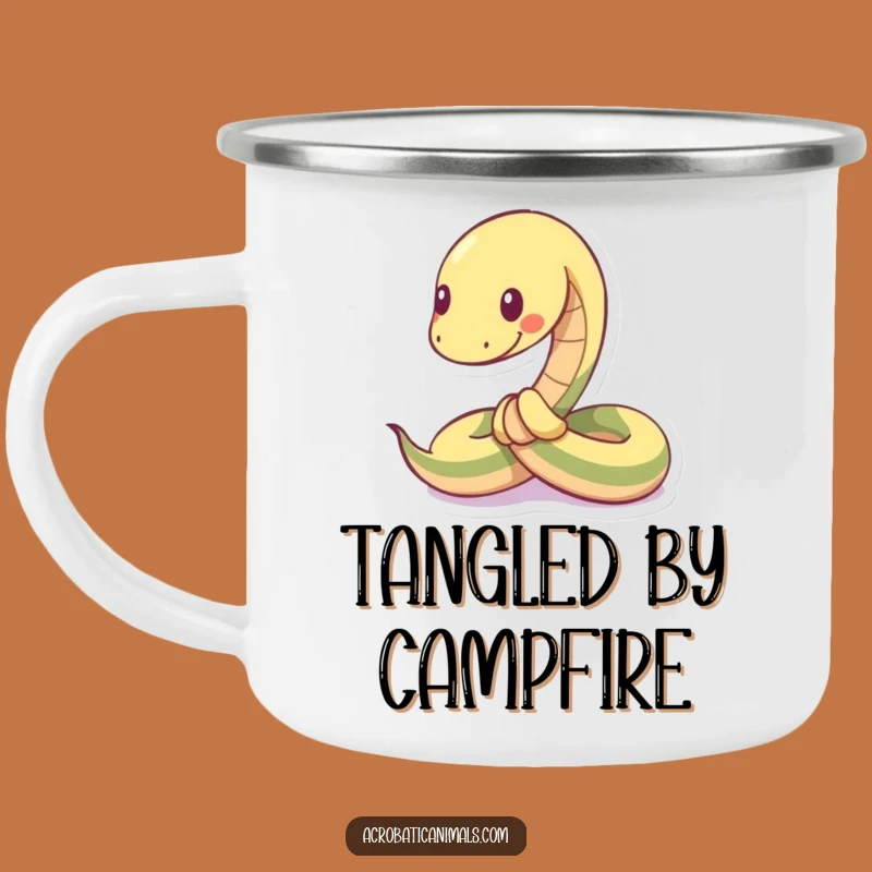 Funny Flexible Snake Camping Mug - Playful & Twisted Drinkware for Adventures