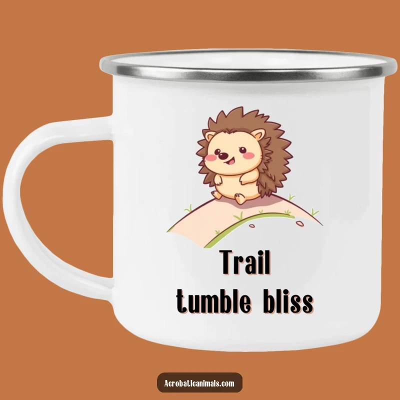 Funny Hedgehog Rolling Camping Mug - Outdoor Adventure Drinkware, Ideal Funny Gift