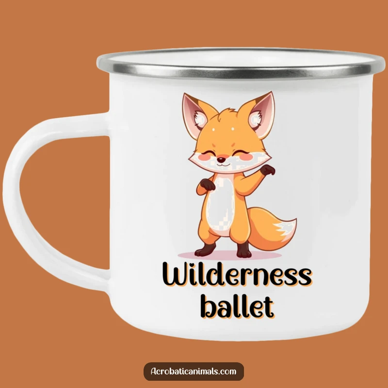 Funny Fox Dance Pose Camping Mug: Adventures with Dramatic Flair