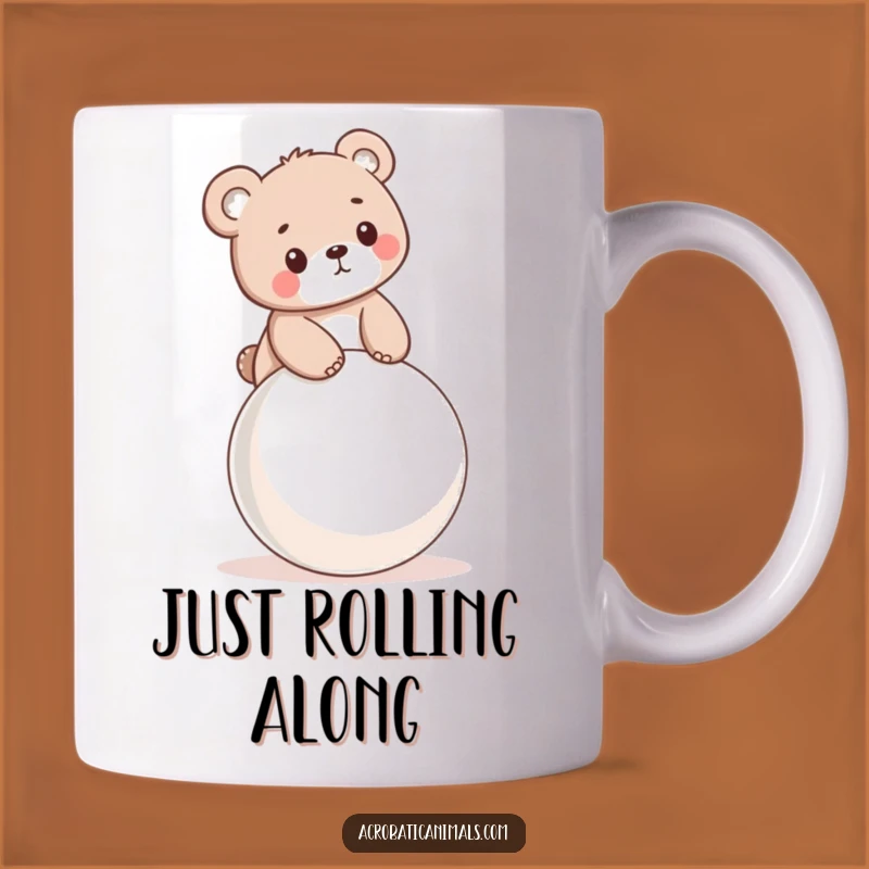 Funny Bear Cub Bouncy Ball Mug - Adorable & Hilarious Gift