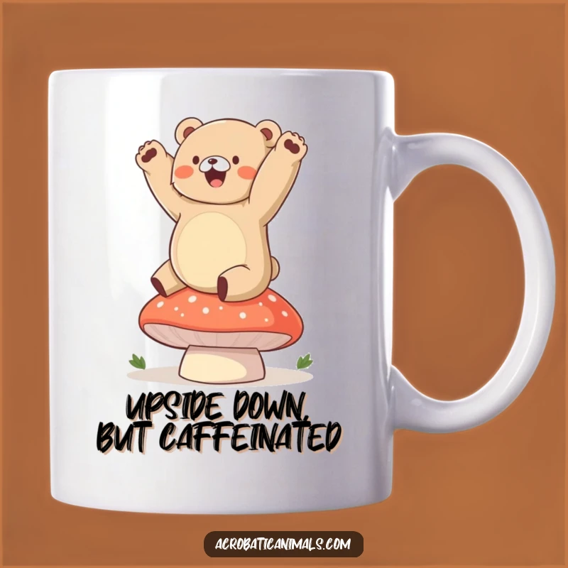 Funny Bear Handstand Mug: Hilarious Gift for Clumsy Bears