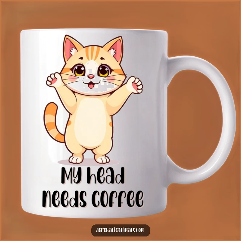 Funny Cat Handstand Mug: A Proud Feline Gift for Yoga Lovers