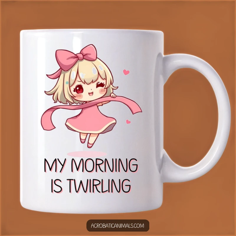 Funny Delightful Ribbon Dancer Mug - Joyful Gift for Whimsical Souls!