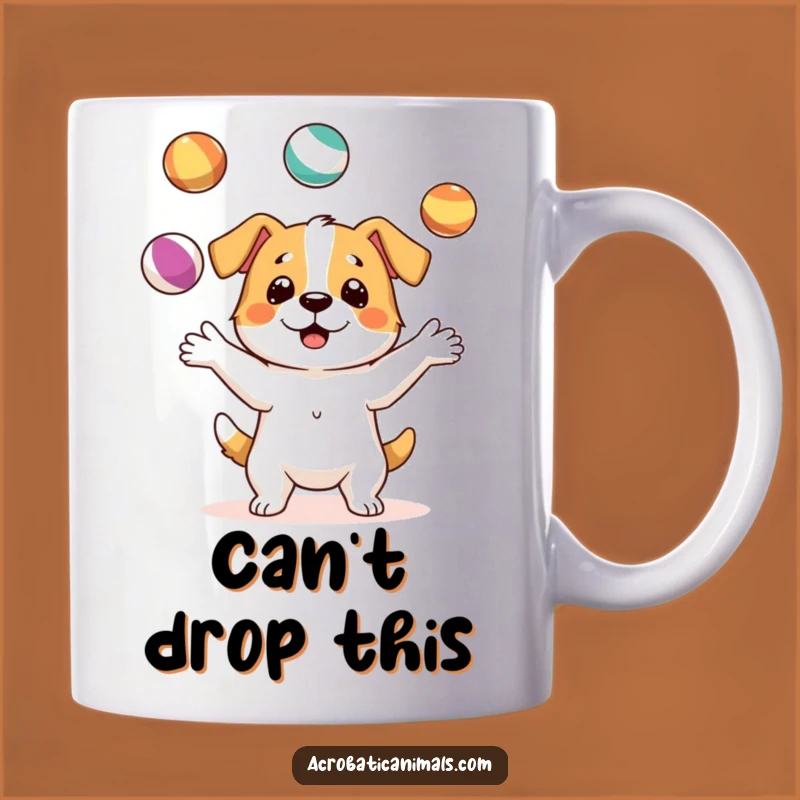 Funny Juggling Dog Mug: Talented Canine Circus Act Gift for Dog Lovers