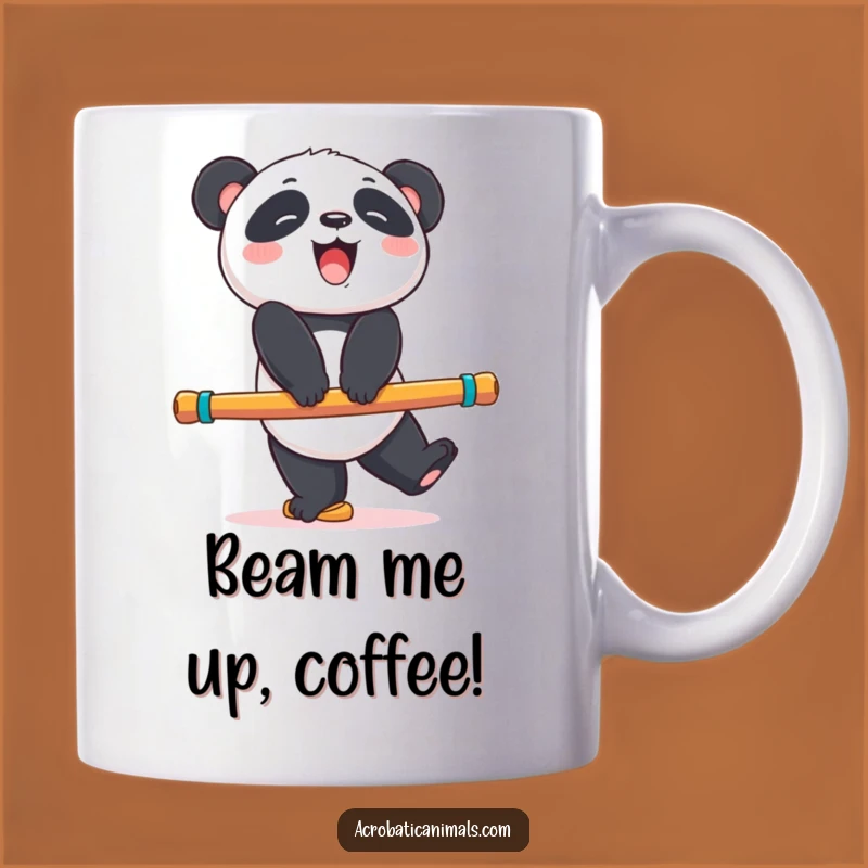 Funny Panda Beam Balance Mug: Giggling Bear Exercise Gift