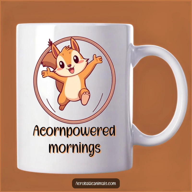 Funny Squirrel Hoop Mug: Determined Acorn Hunter Fun, Perfect Funny Gift