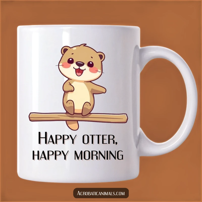 Funny Otter Beam Mug: Delighted Water Creature Fun, Perfect Funny Gift