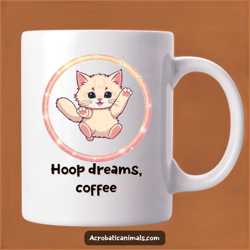 Funny Cat Hoop Leap Mug: Hilarious Gift for Feline Fanatics
