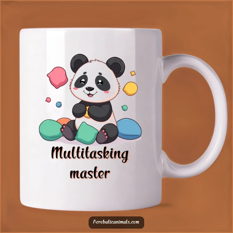 Funny Panda Juggling Mug - Playful Acrobat Gift for Animal Lovers, Perfect Funny Gift