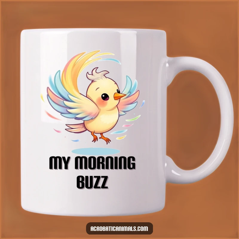 Funny Spinning Bird Mug - Whimsical & Colorful Gift for a Lively Personality