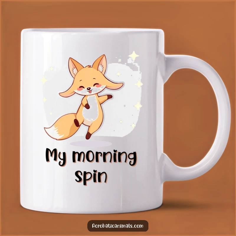 Funny Fox Cartwheel Mug: Hilarious Gift for Playful Dreamers