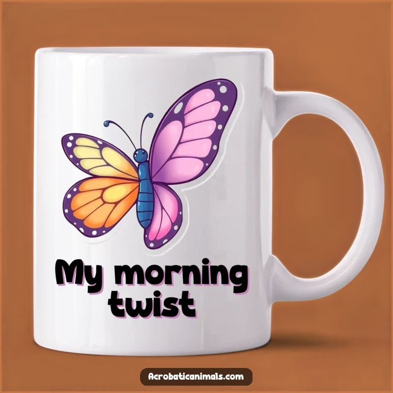 Funny Butterfly Twist Mug - Elegant Fun, Hilarious Gift for Nature Lovers!