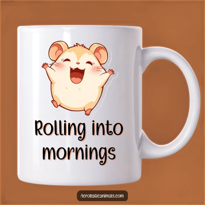 Funny Hamster Somersault Mug: Hilarious Gymnastics Gift for Small Pet Lovers!