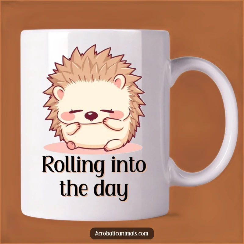 Funny Hedgehog Roll Mug - Adorable & Cozy, Hilarious Gift!