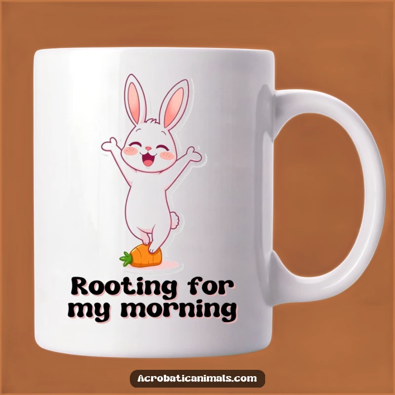 Funny Rabbit Handstand Mug: A Delightful Carrot Acrobat, Perfect Funny Gift