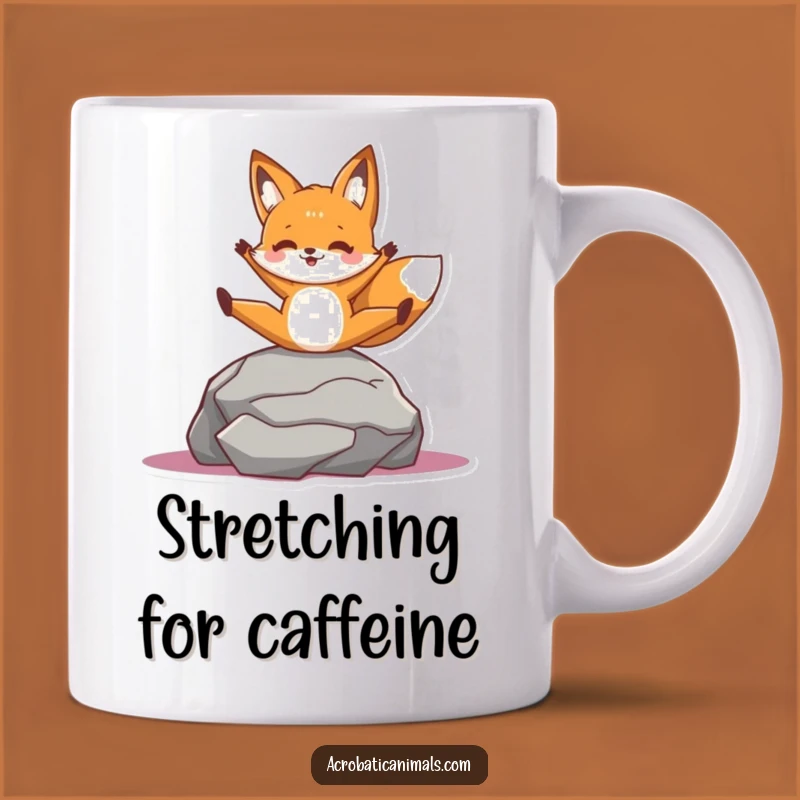 Funny Fox Split Mug: Flexible Rock Acrobat Fun, Perfect Funny Gift