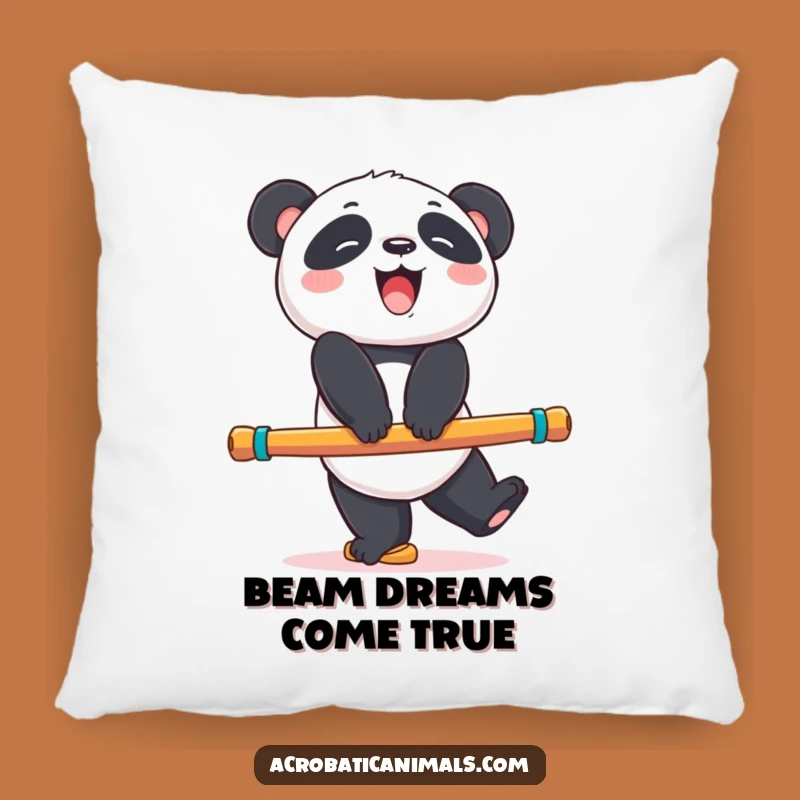 Funny Panda Pillow: Giggling Bear Balance Accent Pillow Gift