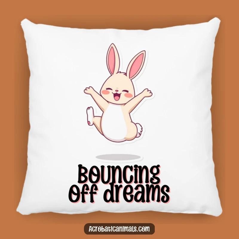 Funny Bunny Cartwheel Pillow: Comfort with a Spring in Its Step
