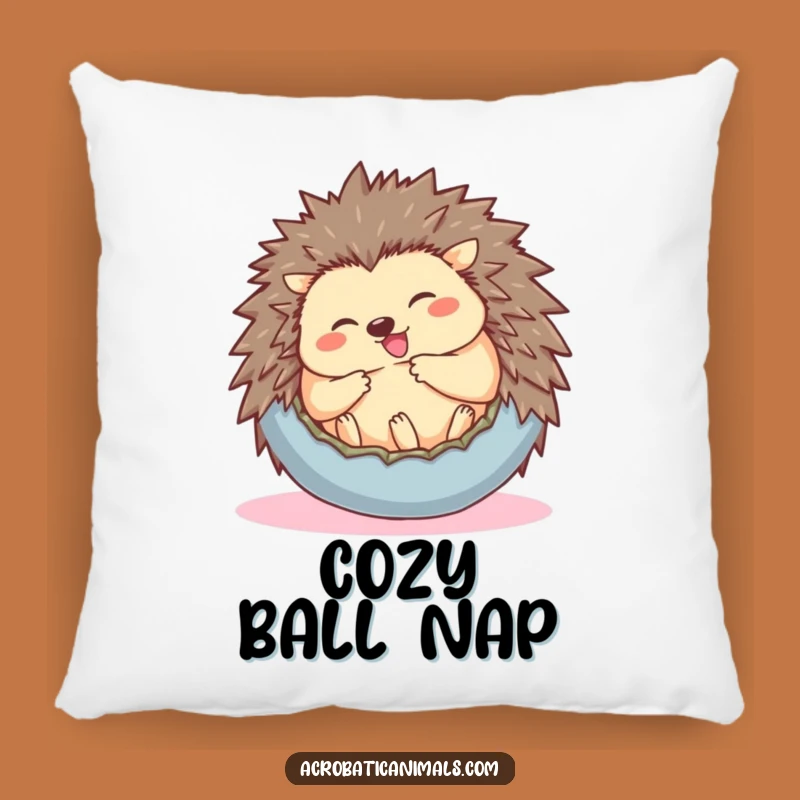 Funny Hedgehog Ball Pillow - Comfy & Cute Decor