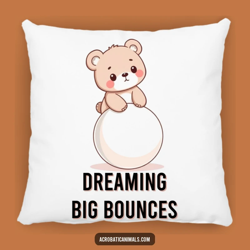 Funny Bear Cub Bouncy Ball Pillow - Comfy & Cute Decor