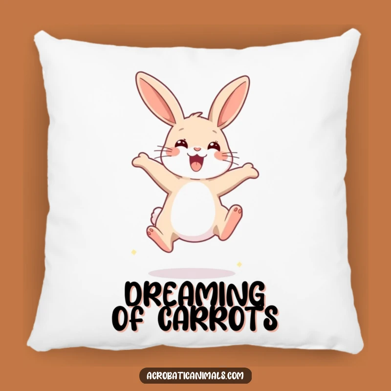 Funny Rabbit High Jump Pillow: Comfy Cushion with Bunny Humor, an Excellent Funny Gift