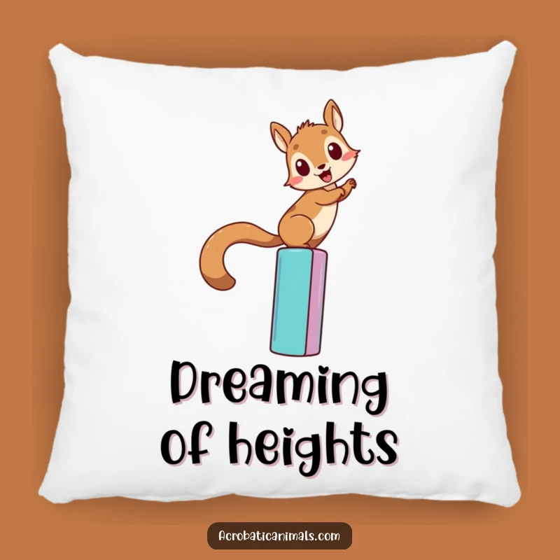 Funny Squirrel Climbing Pillow - Cozy Determination Cushion, Hilarious Bar Conqueror Gift